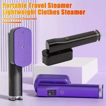 Ручной отпариватель для одежды с резервуаром для воды, ЖК-дисплей, 1200 Вт, быстрый нагрев чёрный