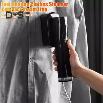 Ручной отпариватель для одежды с резервуаром для воды, ЖК-дисплей, 1200 Вт, быстрый нагрев, портативный отпариватель для одежды, удобный для путешествий чёрный