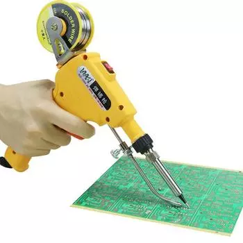 Ручной паяльник, электрический автоматический паяльник с внешним нагревом, комплект инструментов EU-220Vyellow