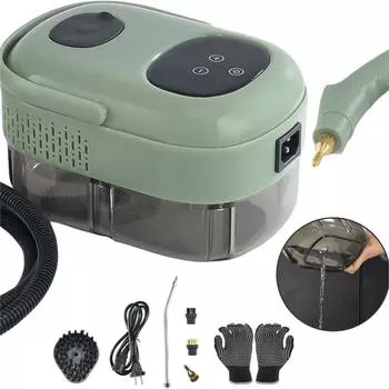 Ручной пароочиститель, пароструйный очиститель, высокотемпературный паровой аппарат мощностью 2500 Вт для уничтожения насекомых, высокотемпературный паровой аппарат для чистки автомобилей, US Plug зелёный