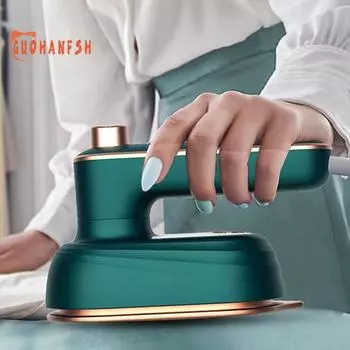 Ручной паровой утюг со складной ручкой Компактный размер для сухого и влажного использования Портативная отпариватель для одежды Гладильная машина для дома US Plug зелёный