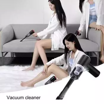 Ручной перезаряжаемый пылесос 6000pa, сильное всасывание, низкий уровень шума, беспроводной портативный многофункциональный автомобильный пылесос для удаления пыли чёрный