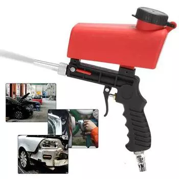 Ручной пескоструйный аппарат с резервуаром большой емкости, эргономичной конструкцией рукоятки и регулировкой расхода