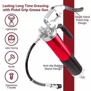 Ручной пистолетный смазочный шприц с рукояткой, смазочный шприц высокого давления, гибкий смазочный шприц, инструменты для тяжелого технического обслуживания синий