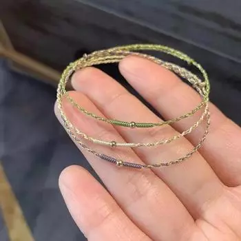 Ручной плетеный крошечный браслет, тонкий браслет с наложением, женский красочный браслет на удачу, подарок лучшим друзьям, аксессуар для браслета 1pcs фиолетовый