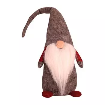 Ручной подарок на день рождения куклы из ткани Санта для домашнего праздничного украшения One Size серый