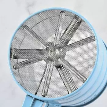 Ручной полуавтоматический просеиватель для муки из нержавеющей стали большого размера, сито для муки, инструменты для выпечки, аксессуары для выпечки розовый