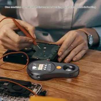 Ручной портативный микроскоп с фиксированным увеличением 500x для научных исследований чёрный