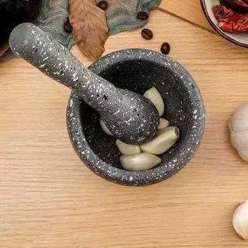 Ручной пресс для чеснока, бытовая мельница, пресс для чеснока, давилка, новая ручная лечебная миска, древесный толчок, каменная ступка, измельчитель