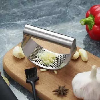 Ручной пресс для чеснока из нержавеющей стали, чеснокодавилка, измельчитель для фруктов и овощей, кухонные принадлежности, ручные кухонные комбайны