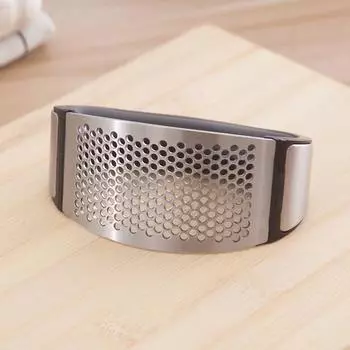 Ручной пресс для чеснока, рокер с ручкой, соковыжималка для чеснока из нержавеющей стали, слайсер, мясорубка, измельчитель, кухонный гаджет, инструмент чёрный