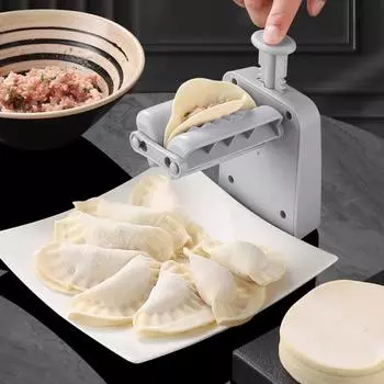 Ручной пресс для изготовления пельменей. Простое управление. Противоскользящий. Легко приготовьте пельмени. Герметичный прибор для изготовления пельменей. светло-серый