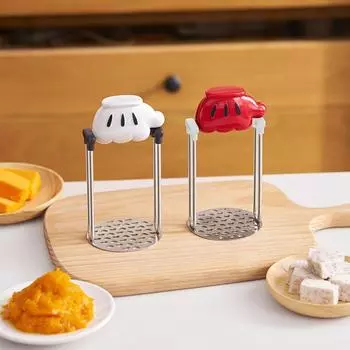 Ручной пресс для картофеля с нескользящей ручкой, чесночница, картофеледавилка, кухонный гаджет белый