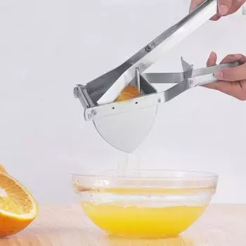 Ручной пресс для картофеля, толкушка для картофеля из нержавеющей стали, многофункциональный инструмент для приготовления картофельного пюре, тыквы, картофеля, кухонный инструмент белый