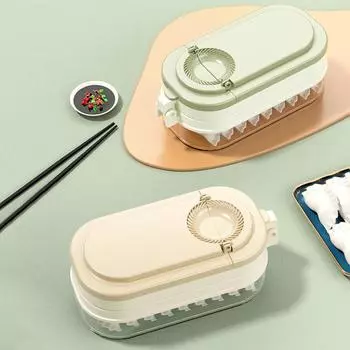 Ручной пресс для пельменей с кейсом для хранения, легкая форма для обертывания пельменей для домашнего использования