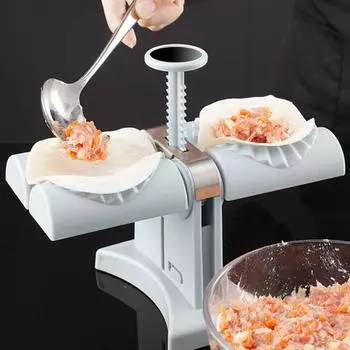 Ручной пресс для пельменей Yousheng, аксессуары для выпечки, пластиковая двухголовочная форма для равиоли для кухни белый