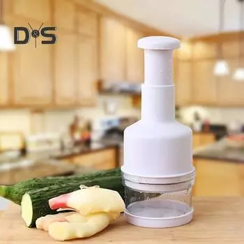 Ручной пресс-измельчитель с нескользящей ручкой, легко моется, универсальный, компактный, ручной пресс-измельчитель, овощерезка белый