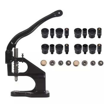 Ручной пресс-машина WUTA, ручной инструмент для установки кнопок, бесшумная штамповка, домашний инструмент для рукоделия, форма для кнопок, 4 типа штампов 8 мм 10 мм 15 мм 12,5 мм