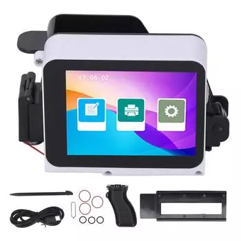 Ручной принтер 12,7 мм струйный печатный станок для штрих-кода, даты, номера партии, поддержка Multi La