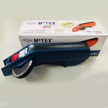 Ручной принтер для изготовления этикеток Motex E-5500 DIY с 2 рулонами сменных лент диаметром 9/12 мм для E101 202 303 и Dymo 12965 TW550 Устройство для изготовления этикеток для тиснения Red maker and 2 tape