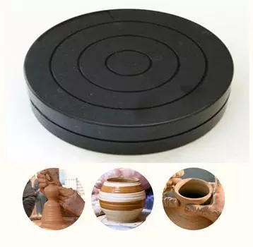 Ручной проигрыватель для лепки керамической керамики, вращающаяся подставка для моделирования из пластиковой незаряженной глины диаметром 11,5 см, инструмент для рисования керамики ручной работы - 1 шт.