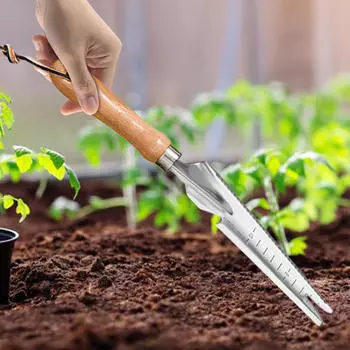 Ручной пропольщик с ручкой Эргономичный инструмент для удаления сорняков из нержавеющей стали Садовый ручной для парка