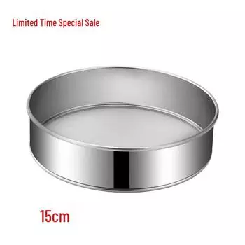 Ручной просеиватель муки из нержавеющей стали 304 - Мелкое сито 40 меш для домашнего использования