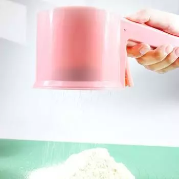 Ручной просеиватель муки со шкалой, многофункциональный эффективный порошковый фильтр для помещений