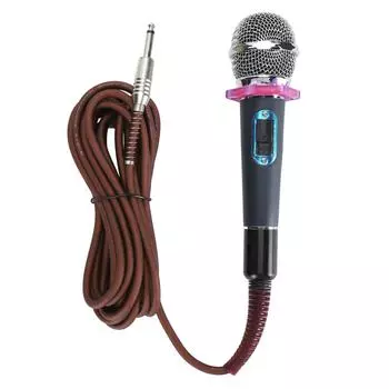 Ручной проводной микрофон с чистым звуком, динамический микрофон с подвижной катушкой из цинкового сплава для использования на домашней сцене синий