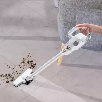 Ручной пылесос 2 в 1, легкий с насадкой, портативный для влажной и сухой уборки под кроватью чёрный