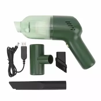 Ручной пылесос для шерсти домашних животных, беспроводной, перезаряжаемый, компактный, для кошек, собак, пылесос для шерсти домашних животных, автомобилей и домов зелёный