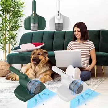 Ручной пылесос Матрас Беспроводной пылесос для кровати Глубокий очиститель матраса Высокочастотный двойной удар Подходит для постельных принадлежностей Диван Другая ткань S зелёный