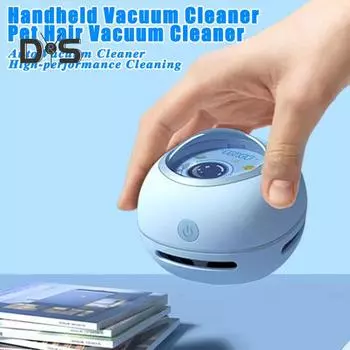 Ручной пылесос Мини настольный пылесос Энергосберегающий вращающийся дизайн Перезаряжаемый компактный портативный пылесос синий