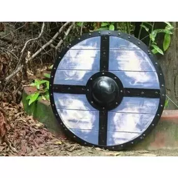 Ручной работы 24-дюймовый круглый боевой щит викингов средневековый рыцарь-воин доспехи деревянные