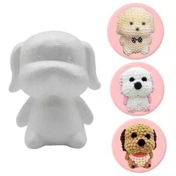 Ручной работы DIY пены собака кролик моделирование искусственный жемчуг подарок настольный орнамент декор Dog