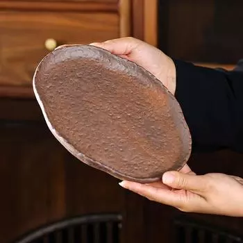 Ручной работы грубый керамический горшок держатель подшипника ретро старый камень глиняный сухой заварочный столик поднос для чая хранение воды чайный сервиз принадлежности украшение