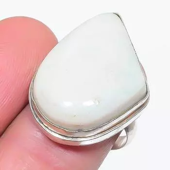 Ручной работы из перламутра, серебро 925 пробы, ювелирное кольцо, размер 6 T4A24