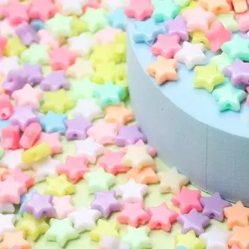 Ручной работы Macaron Цвет Кремовый 800 шт. Пятиконечная звезда DIY Ювелирные аксессуары Браслет Ожерелье Материалы ручной работы Бусы Мода 800pcs разноцветный