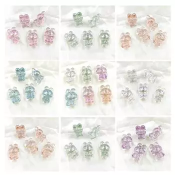 Ручной работы с УФ-покрытием прозрачный ослепительный DIY кулон 5 шт. кролик свободные бусины ювелирные аксессуары модный браслет ожерелье материалы ручной работы фиолетовый