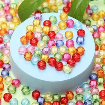 Ручной работы сэндвич акриловый кулон свободные бусины арбуз ожерелье браслет 400 шт./200 шт. 8/10 мм Изготовление ювелирных изделий DIY аксессуары 8mm/400pcs разноцветный