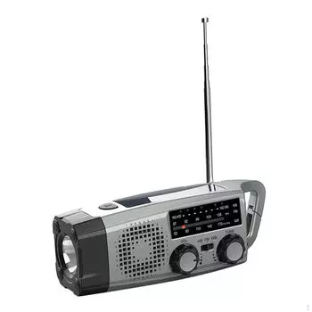 Ручной радиоприемник Яркий светодиодный фонарик для чтения Путешествия Погода