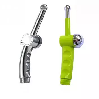 Ручной распылитель для биде с семью насадками для гигиены тела и женской гигиены серебряный