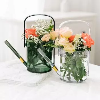 Ручной распылитель для чайника на 1 л, канистры для воды, пластиковый прозрачный спринклер кислотные зеленого