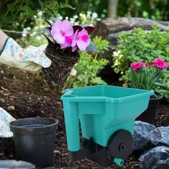 Ручной разбрасыватель для посадки, емкость 3 л, ручной разбрасыватель удобрений, прочный, портативный зелёный