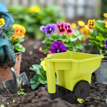 Ручной разбрасыватель, инструмент для посадки, емкость 3 л, ручной разбрасыватель удобрений, прочный, портативный, для зеленых газонов, сельскохозяйственных угодий, садовые принадлежности зелёный