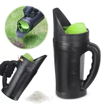 Ручной разбрасыватель семян с емкостью 80 унций, регулируемыми отверстиями для удобрения газона, соли, таяния льда, эффективного использования в саду Poland