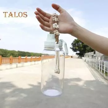 Ручной ремешок для бутылки с водой Ручная плетеная форма цветка Регулируемая окружность Сладкий цвет Переносчик для бутылки с водой Чашка для чая с молоком Вешалка для кофейной чашки розовый/фиолетовый