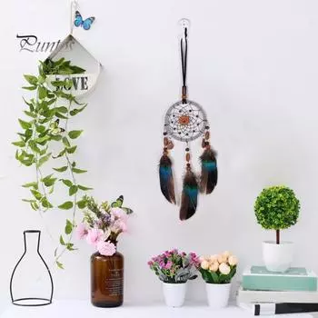 Ручной ретро тыквенное перо Ловец снов автомобильный кулон домашний настенный декор