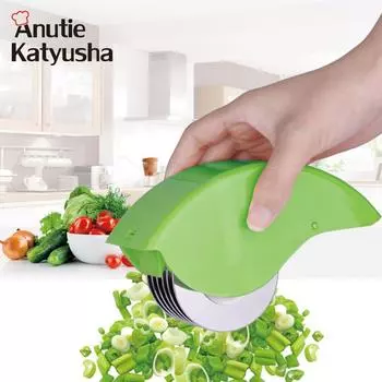 Ручной резак для лука-шалота, чеснока, овощей, 6 лезвий из нержавеющей стали, кухонный инструмент