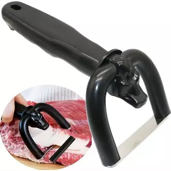Ручной резак для мяса, говядины, свинины, триммер для жира, кухонные гаджеты 19x8cm чёрный